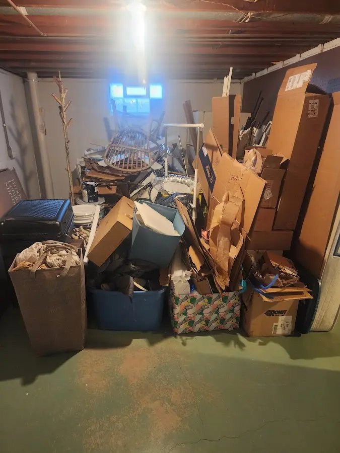 Roll-off dumpster container at job site for 6 Yard Dumpster Rental in Crescent City